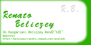 renato beliczey business card